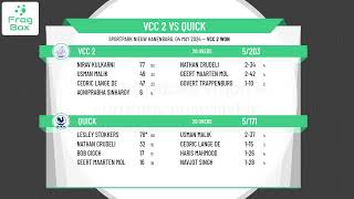 KNCB - Hoofdklasse Twenty20 - Round 1 - VCC 2 v Quick