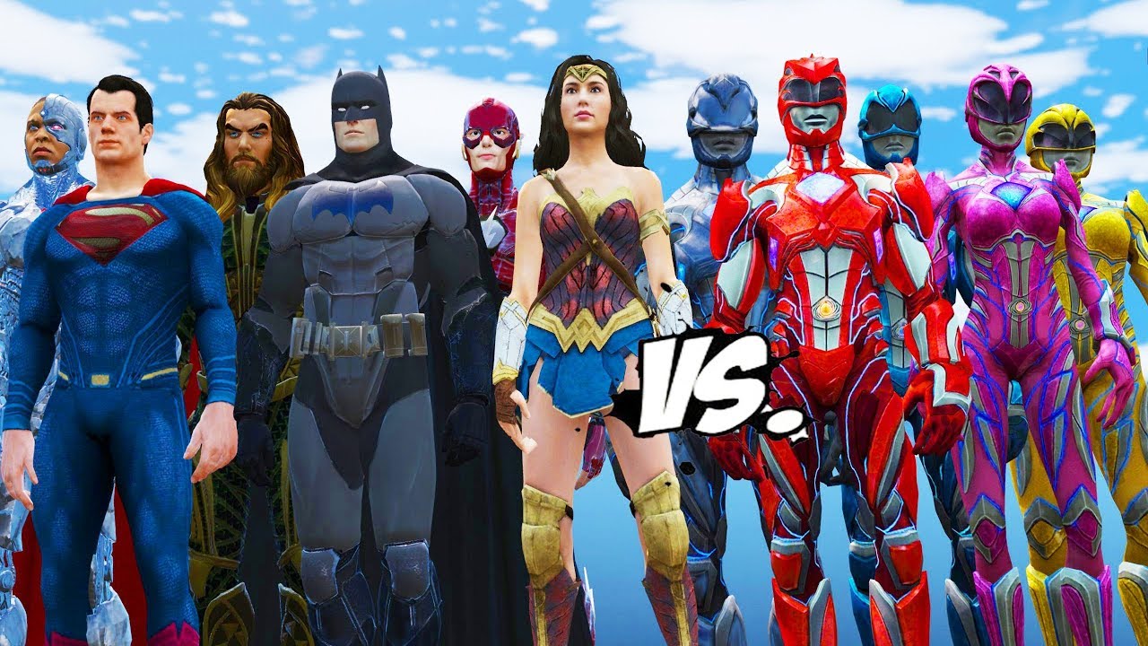 JUSTICE LEAGUE vs POWER RANGERS - Epic Battle - YouTube