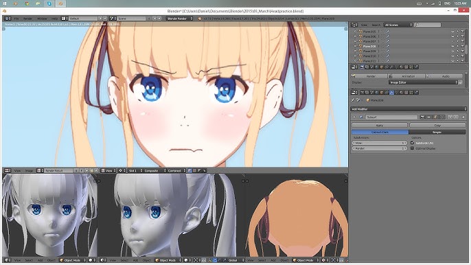 Shion Mgr on X: Blender 3.0 Rendering Anime eyebrows in front of Hair  (◍•ᴗ•◍) Workflow of this character will be uploaded on my channel Shion  Mgr Tomorrow do come by👀. #blender #b3d #