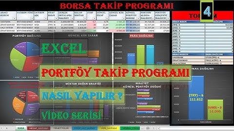 04_ #Excel Portföy Takip Programı TÜM PİYASALAR İÇİN Canlı Sınırsız Veri Borsa Takip Programı