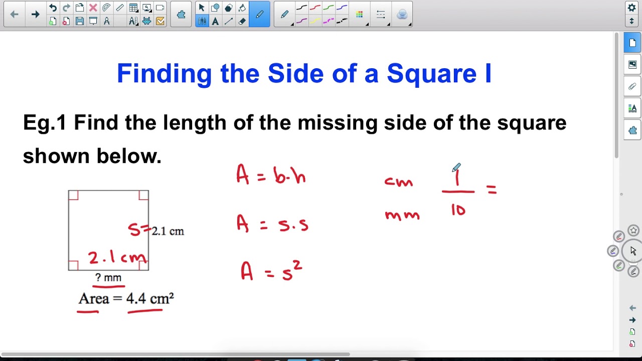 Finding The Side Of A Square I YouTube finding-the-side-of-a-square-i-youtube