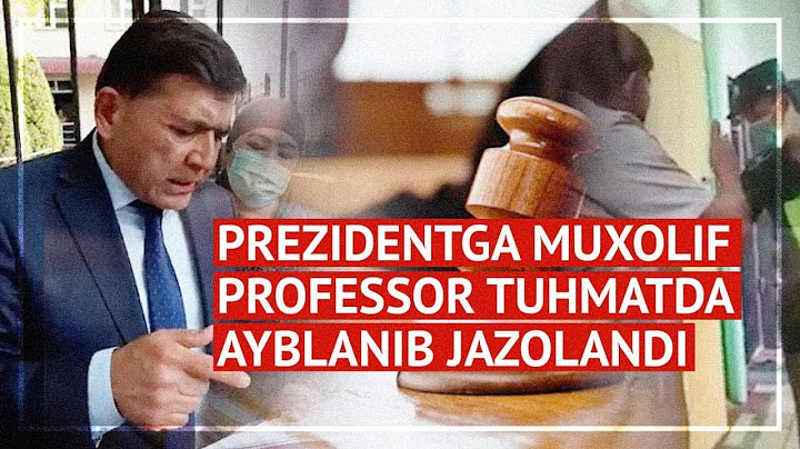 PREZIDENTGA MUXOLIF PROFESSOR TUHMATDA AYBLANIB JAZOLANDI