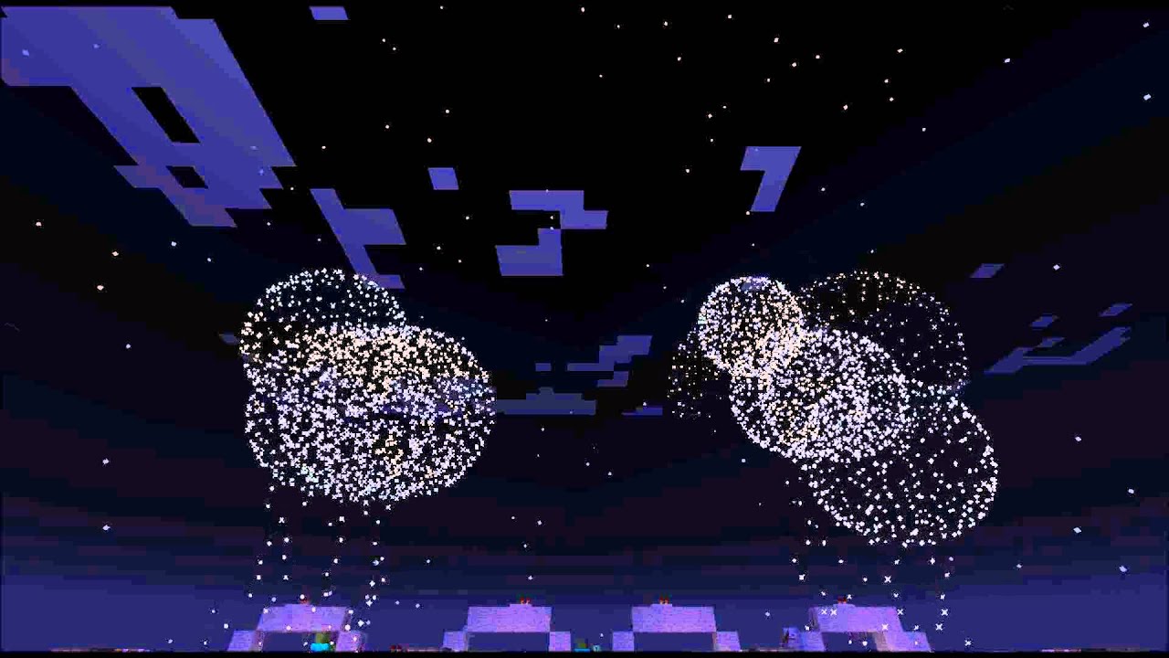 minecraft 1.4.6 firework show - YouTube