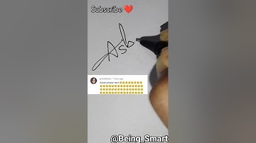Write your name in Comment|Asbah Done!#ytshort #namesignature #challenges #caligraphy