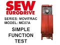 SEW Eurodrive MC07A Movitrac frequency inverter MC07A015-2B1-4 (220VAc / 1.5kW) Basic function test