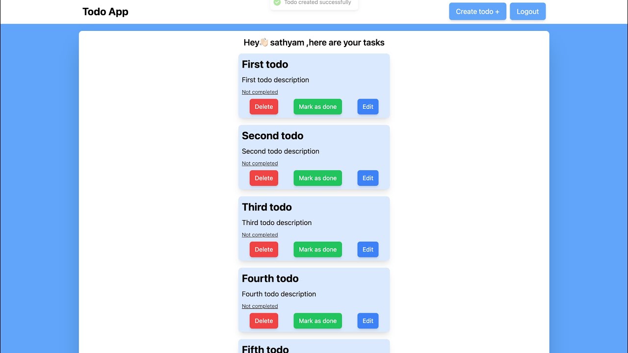 Todo application using mern stack - YouTube