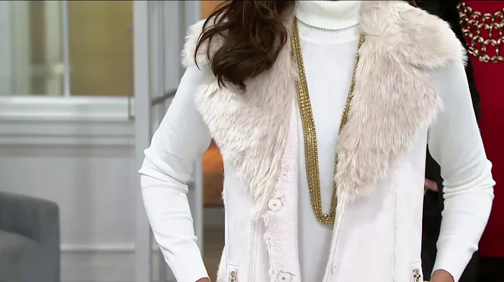 Dennis Basso Long Faux Shearling Vest on QVC