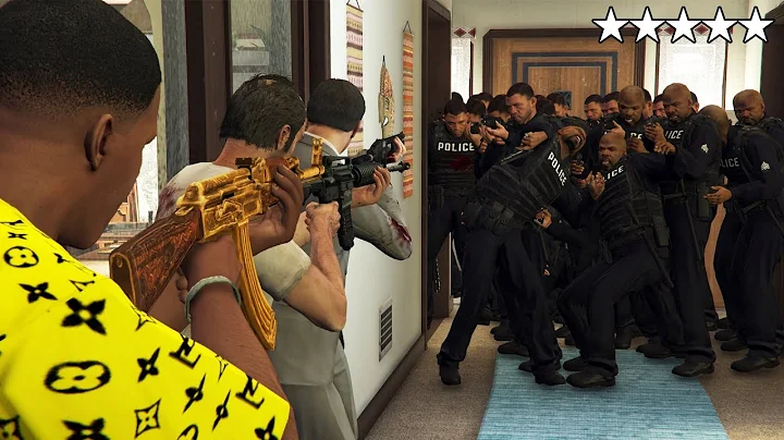 GTA 5 - Five Star POLICE CHASE with Franklin, Mich...