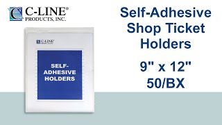 Self-Adhesive Poly Shop Ticket Holders, Welded - C-Line Products 70912
