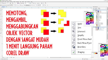 TUTORIAL MUDAH CORELDRAW | Fungsi Dan Cara Menggunakan Shaping Tools