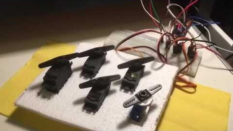 Controlling 5 servos with adafruit servo driver
