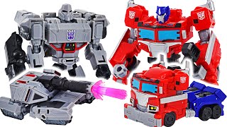 Transformers Bumblebee Cyberverse adventure Optimus Prime VS Megatron! | DuDuPopTOY