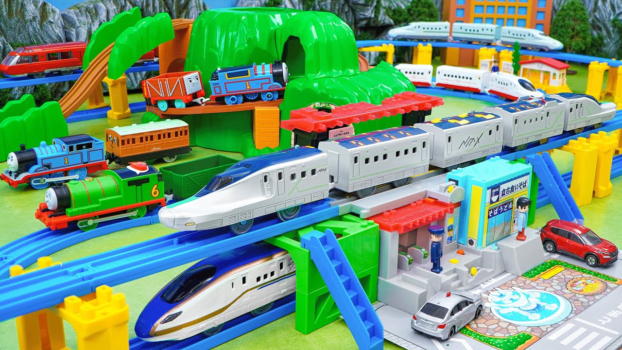 Plarail Shinkansen ☆ Construction of modern railway through Takara Tomy Plarail Change Station 4-Way