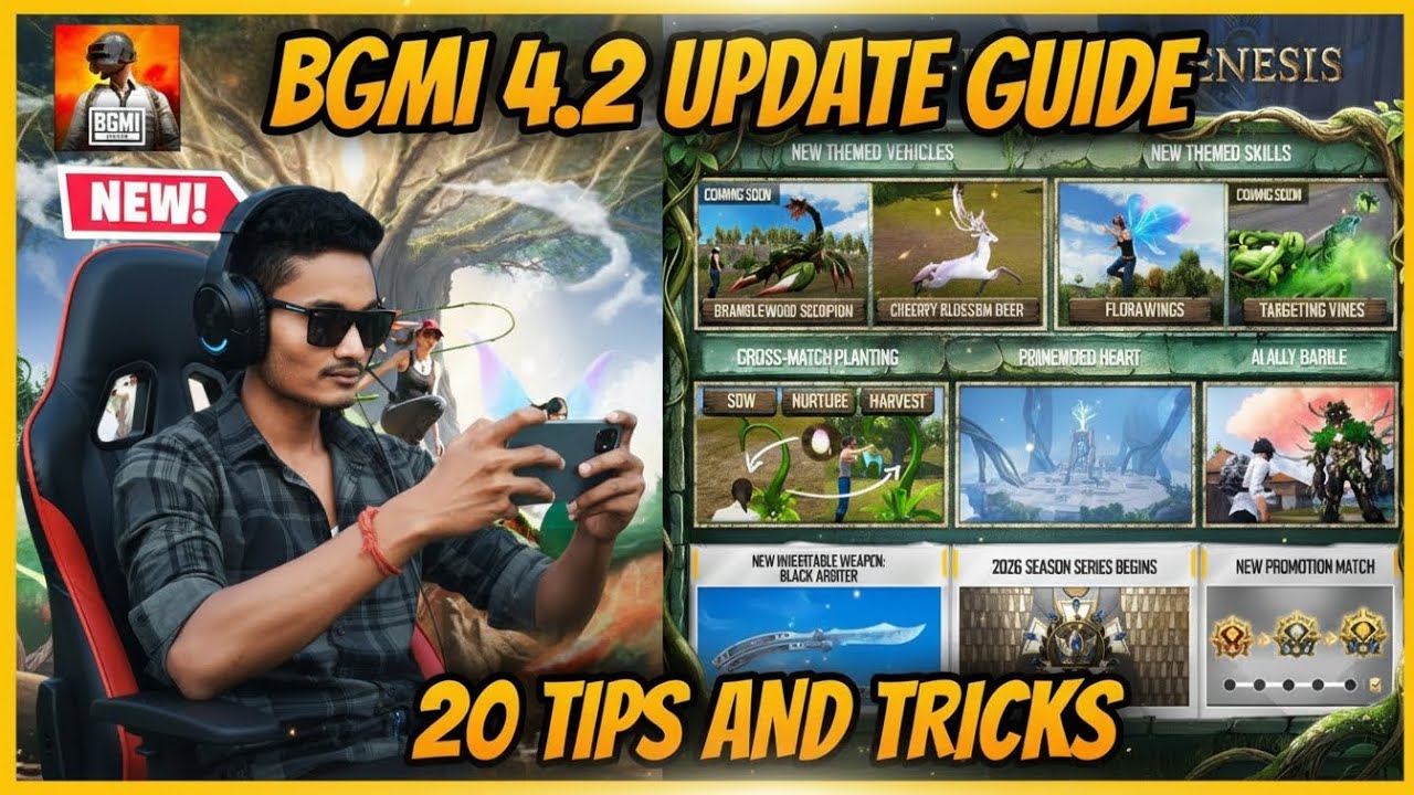 BGMI 4.2 UPDATE 😱 20 PRO TIPS & TRICKS | SANKI BHAI YT GAMEPLAY 🔥