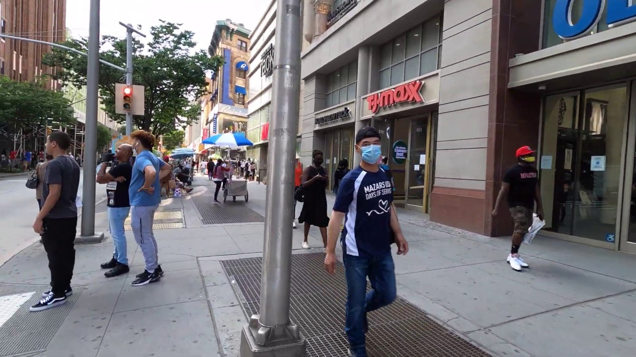 ⁴ᴷ⁶⁰ NYC Phase 2 Reopening (Narrated) : Fulton Street, Downtown Brooklyn (July 2, 2020)