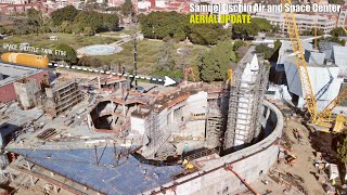 Endeavour Space Shuttle Tank Moves to new Museum Aerial Update