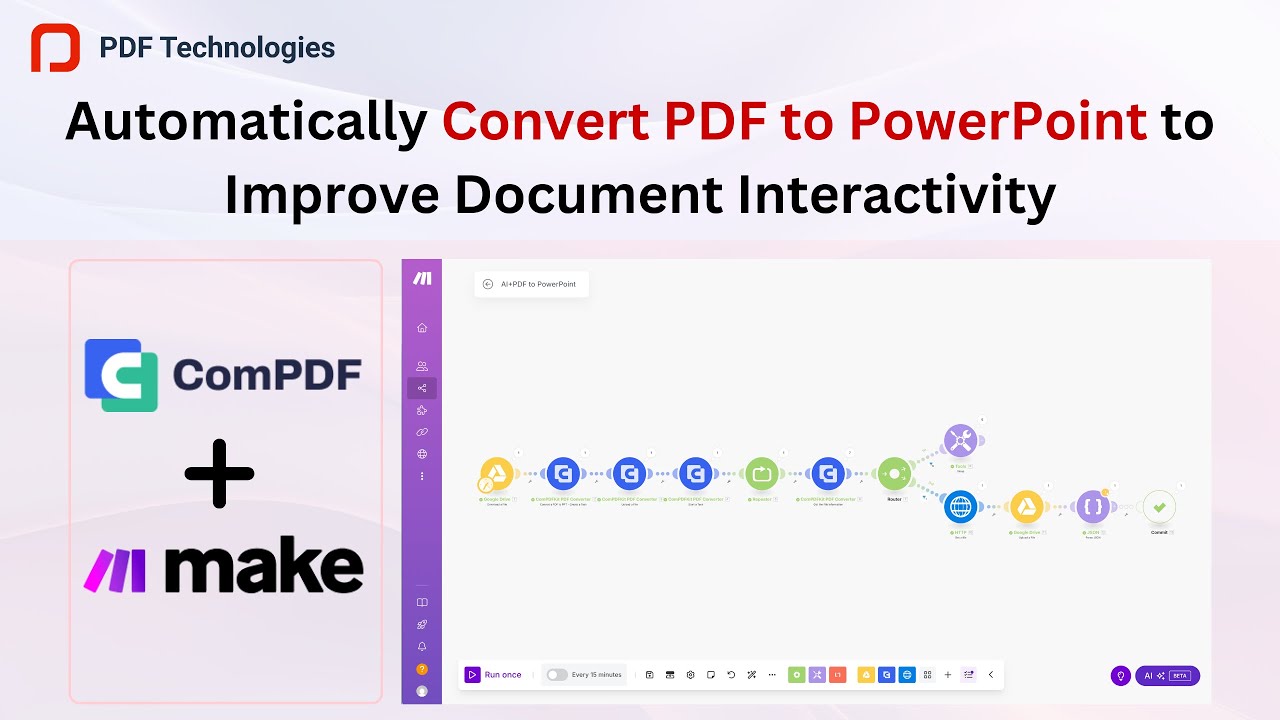How to Convert PDF to PPT(PowerPoint) Easily on Make– Step-by-Step Guide! 📄➡️📊 | ComPDF