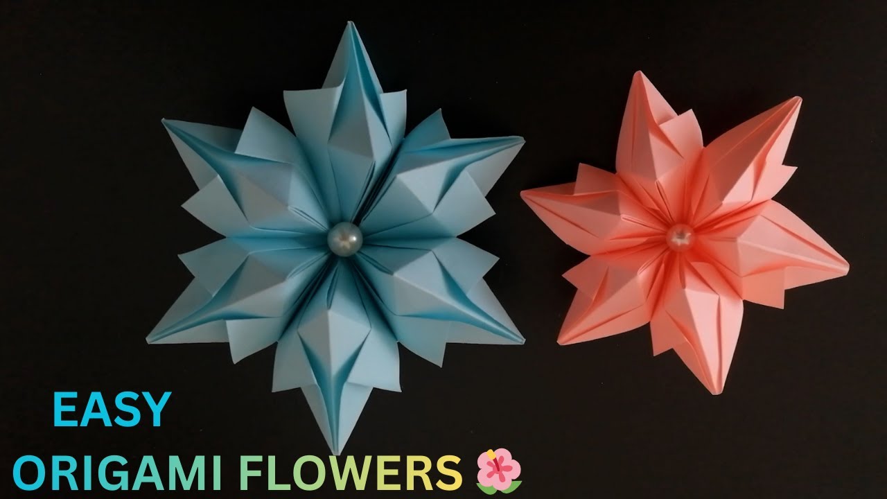Easy Origami Paper Flowers 🌺 | Simple Flower Making | DIY Home Decor Craft