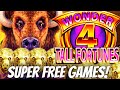 ★SUPER FREE GAMES!★ WONDER 4 TALL FORTUNES (BUFFALO GOLD &amp; MISS KITTY) Slot Machine (ARISTOCRAT)