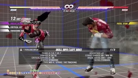 Dead Or Alive 6: Ayane Combos