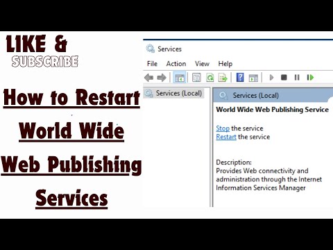 How to Restart World Wide Web Publishing Services
