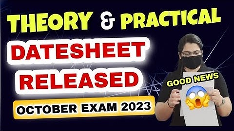 Nios October 2023 Date Sheet Declared Confirmed | Nios Big update Good News | Theory & Practical