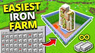 Minecraft Iron Farm 1.21+ EASY Tutorial (Bedrock) - 100% WORKING!