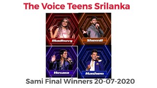 The Voice Teens Srilanka | semi Finals | winners |