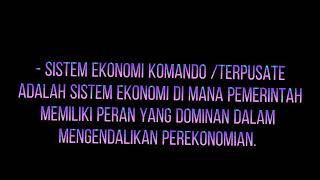 Materi Sistem Ekonomi Terpusat