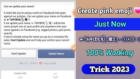 How To Create Pink 💗 Heart Emoji Name Facebook Account 2023 | Create Blue Heart Emoji Name Facebook