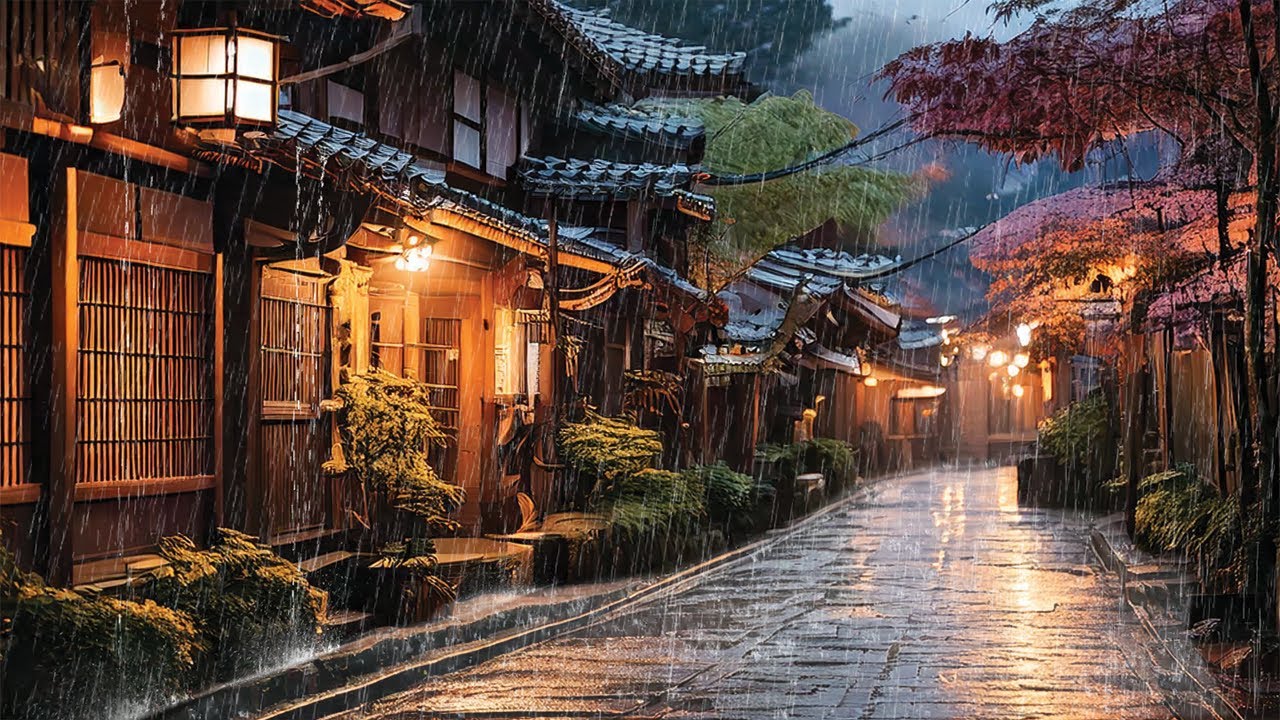 Rain in the Japanese Countryside: A Living Painting - YouTube