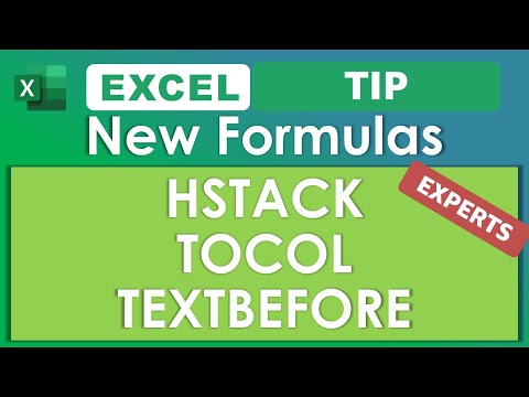 Excel Hstack Tocol TextBefore (new formulas)