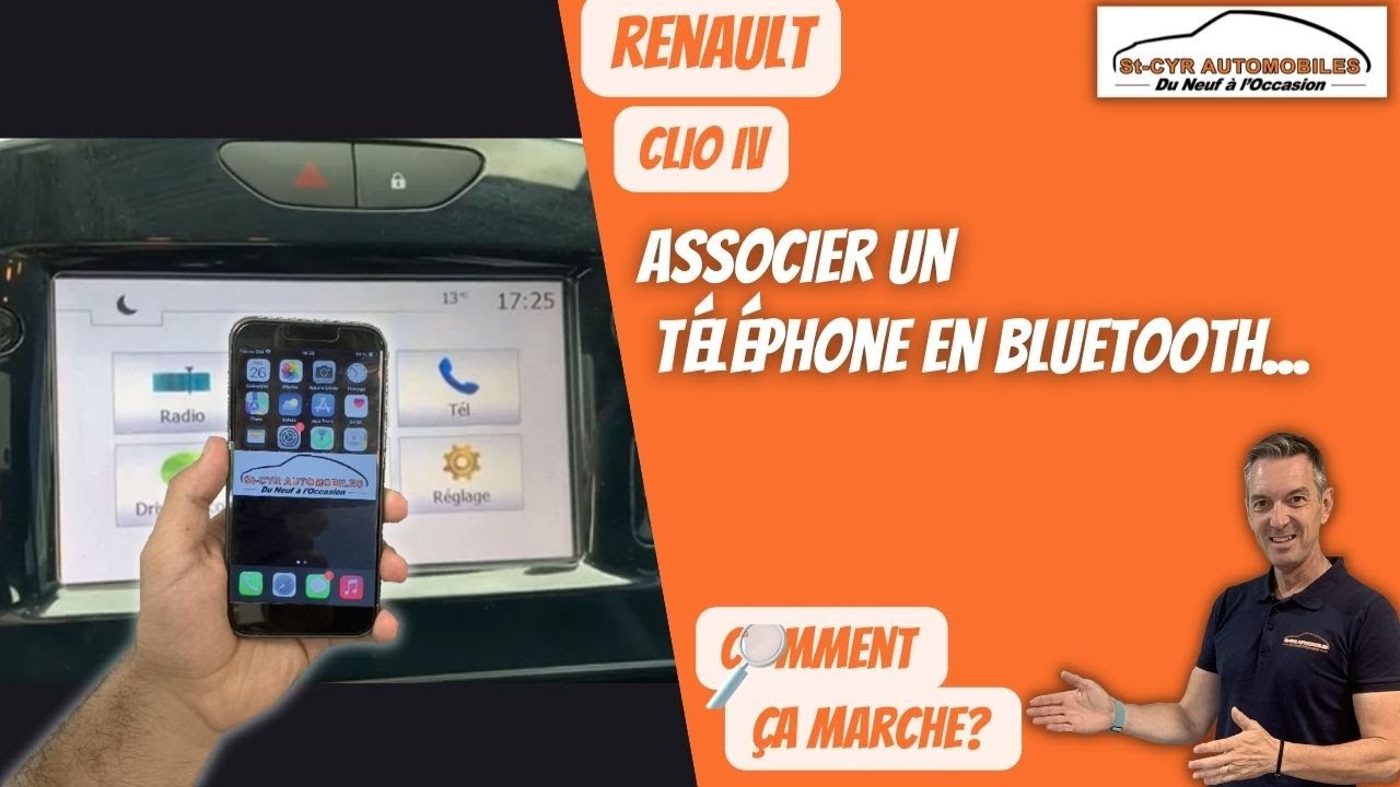 Renault Clio 4 R link, Associer son téléphone Bluetooth, comment