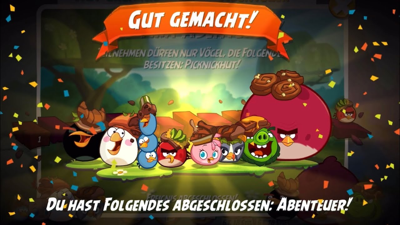 Angry Birds 2 DAS FIKA ABENTEUER LÖSUNG | THE FIKA ADVENTURE 2023 Level 1-8 AB2 ONLY 5 HAT SOLUTION