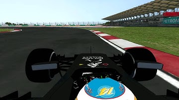 RFACTOR F1 WCP 2015 V0.8 onboard Fernando Alonso at Sepang