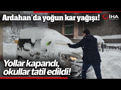 Ardahan’da Son 55 Yılın En Yoğun Kar Yağışı, Yollar Kapandı, Okullar Tatil Edildi!