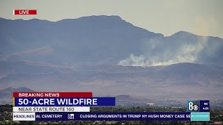 Wildfire burning southwest of Las Vegas