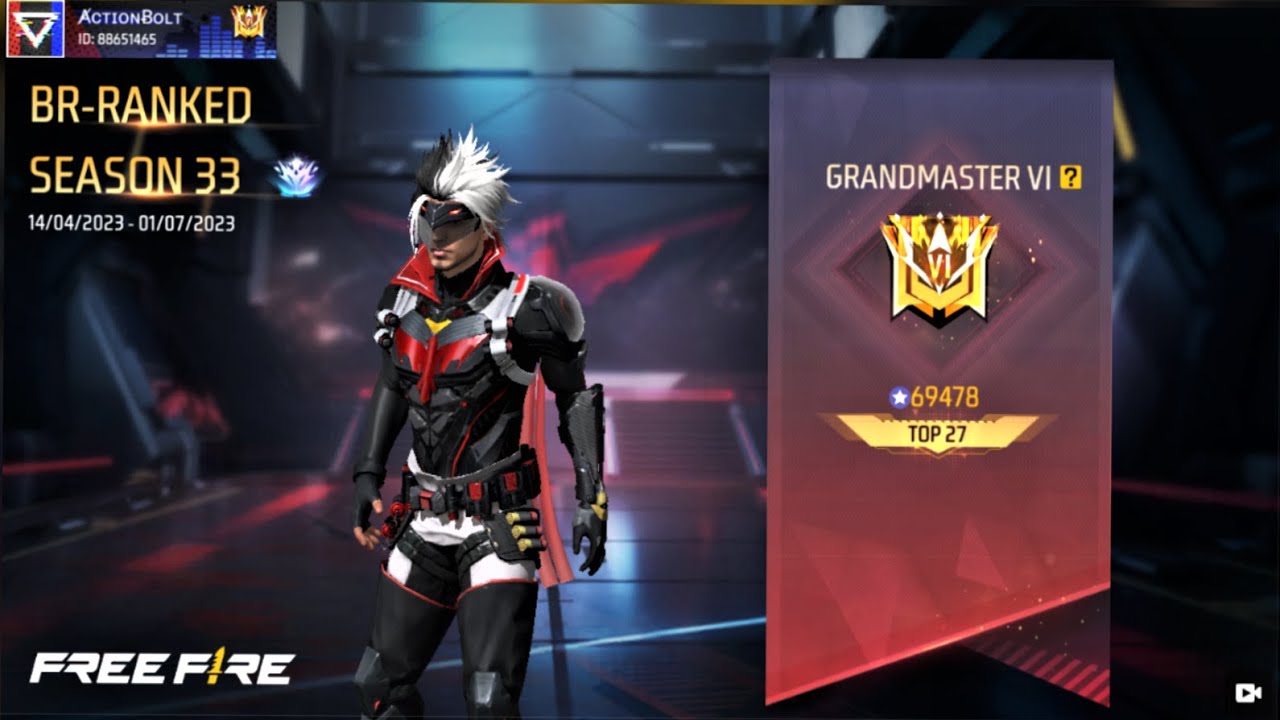 27 In Region Grandmaster || Live Br Rank Push To Top 1 - Free Fire Live ...