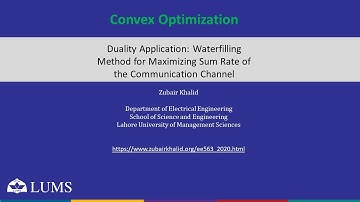 EE563 Convex Optimization - Waterfilling Method for Maximizing Sum Rate of the Communication Channel
