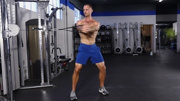 Athletic stance cable trunk rotation