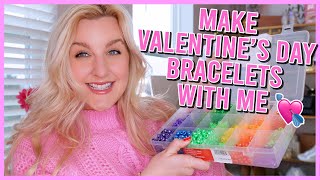 HOW TO MAKE VALENTINE'S DAY BEADED BRACELETS (& PACK AN ETSY ORDER WITH ME) || KellyPrepsterStudio