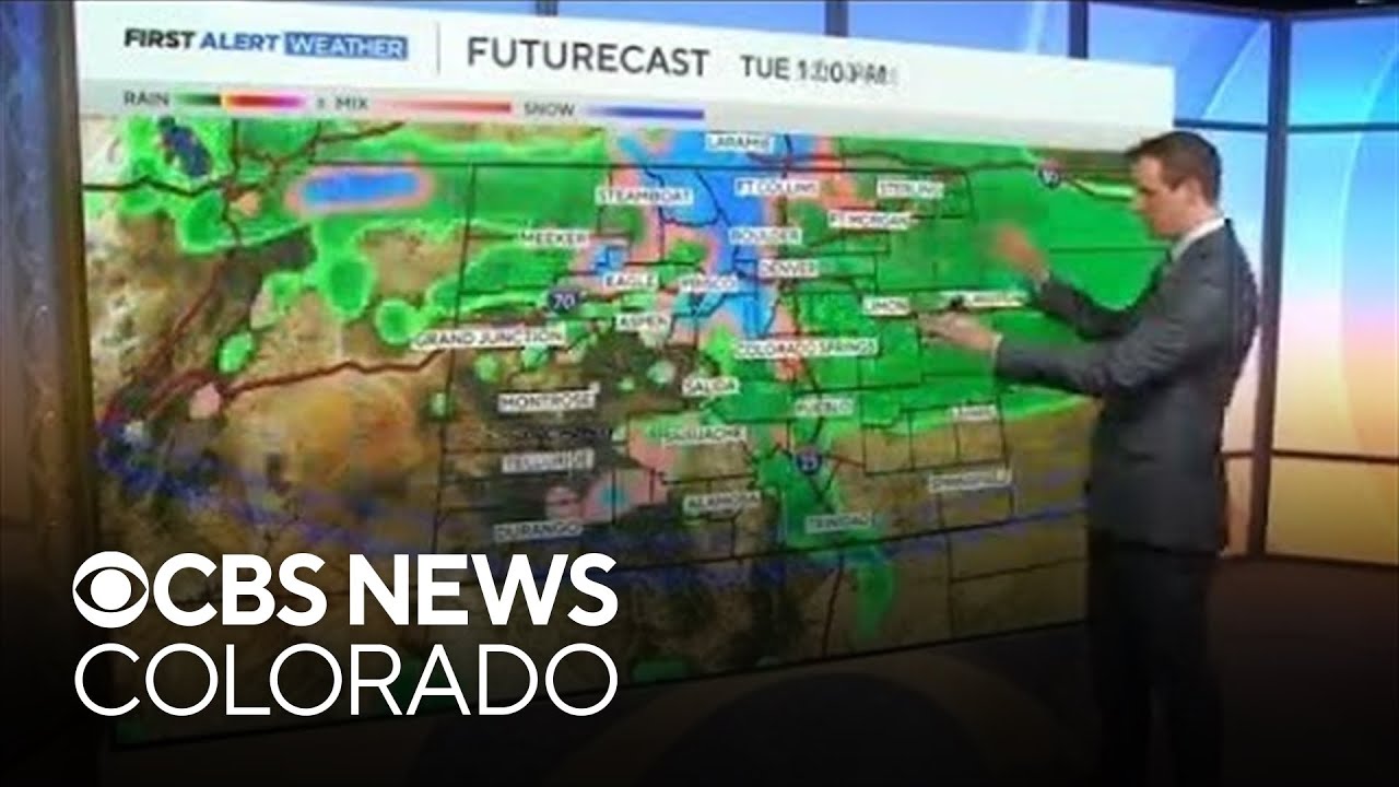 Rain and snow heading to Colorado, snow in Denver? - YouTube