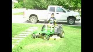 7 Years Old Arash Driving Jd Zero Turn Mower