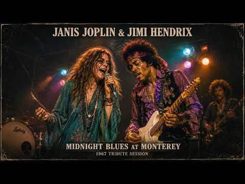 Janis Joplin & Jimi Hendrix 🔥 Midnight Blues at Monterey 1967 | Psychedelic Soul (Inspired Tribute)