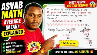 ASVAB Math: Mean (Average) Made EASY! Pass Your Test Fast 🚀