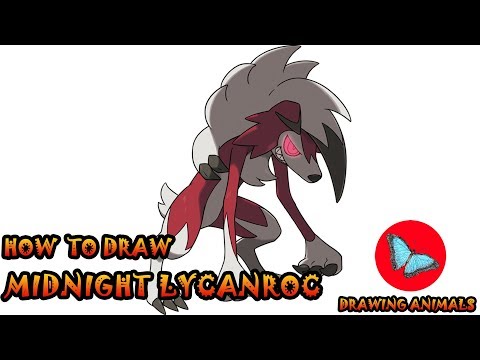 Dibujo para colorear Pokemon Lycanroc Forma Crepuscular