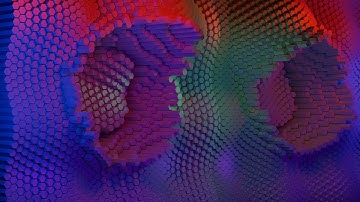 Hexagonal Waves v3 created with Blender & Animation Nodes