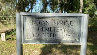 Indian Springs Cemetery in the middle of cattle country
