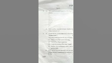 Python Programming 2024/25 Previous Year Question Paper | PCC-CSE-207-G | BTech CSE 3rd Semester MDU