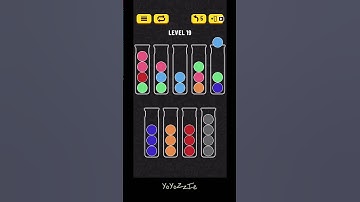 Ball Sort Puzzle Level 19 Walkthrough 🧪⚪️🟢🔵, #shorts